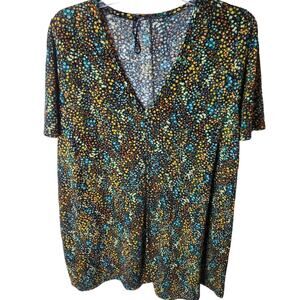 ZARA Floral Print Shirt Dress, Large